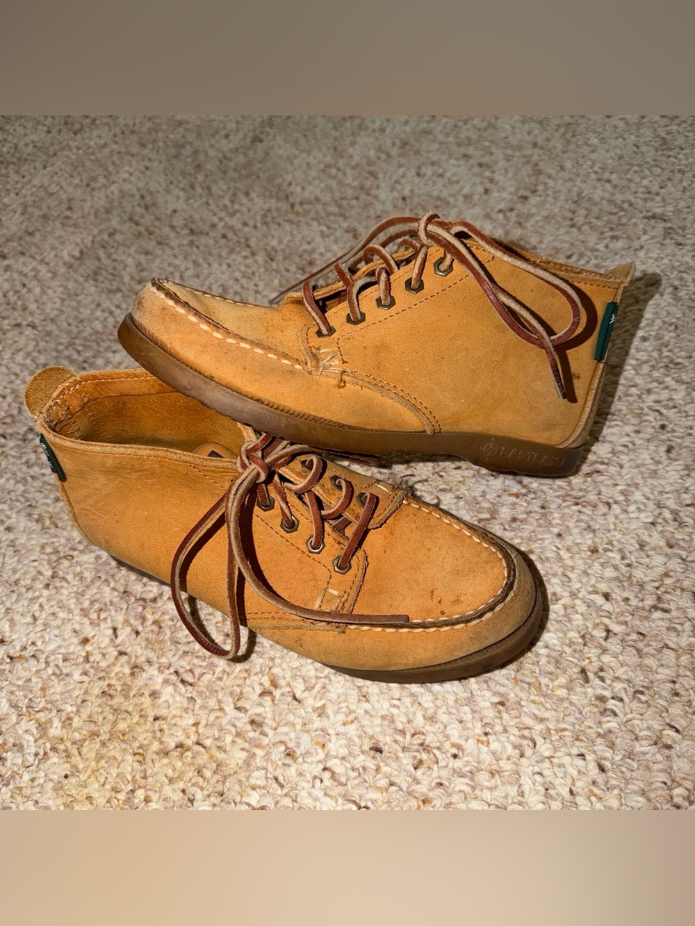 Vintage Tan Suede Eastland Lace Up Boots Size 7